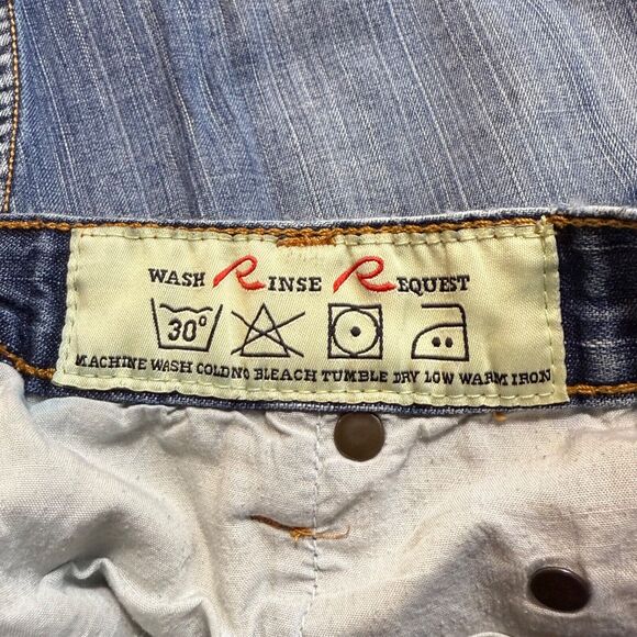 Vintage Request Shorts Mens Jorts Embroidered Y2K Hip Hop Size 36x15 Coogi Style - Picture 5 of 10